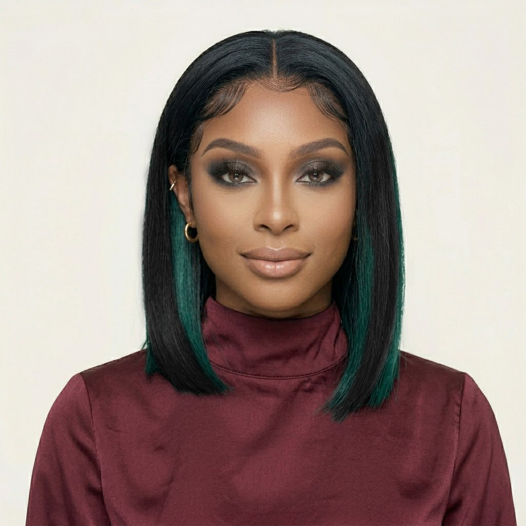 #PKB/Green Bob Wig